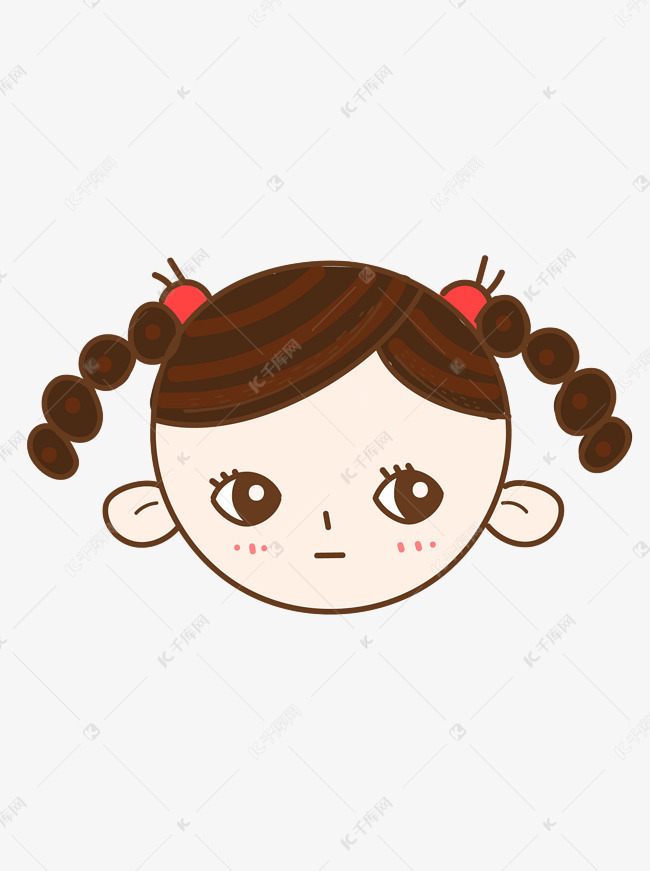 卡通可爱手绘女生人物头像矢量元素素材图片免费下载 高清装饰图案psd 千库网 图片编号