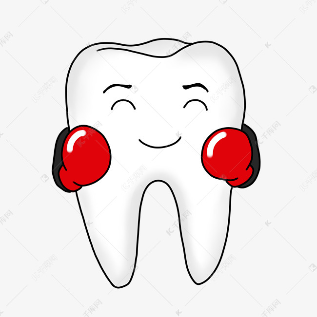 爱牙日卡通手绘牙齿形象