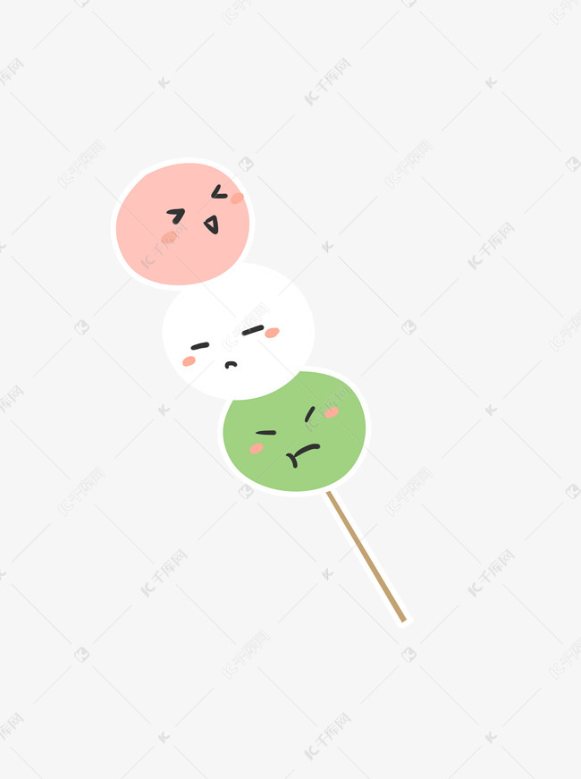 可爱卡通红色日系清新商用丸子通