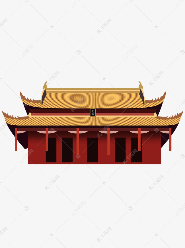 卡通手绘龙亭可商用元素