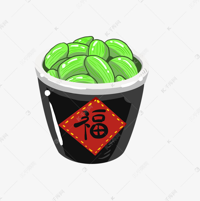 手绘腊八节一瓶腊八蒜