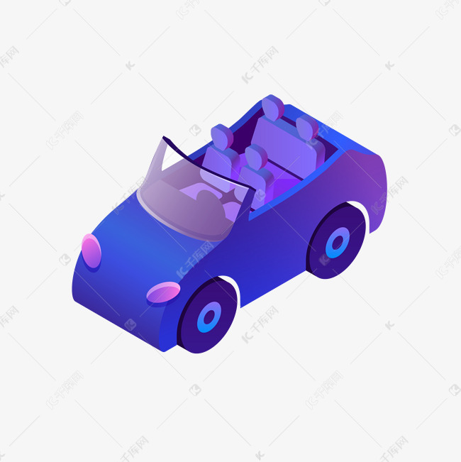 2.5d光感叠加汽车矢量素材