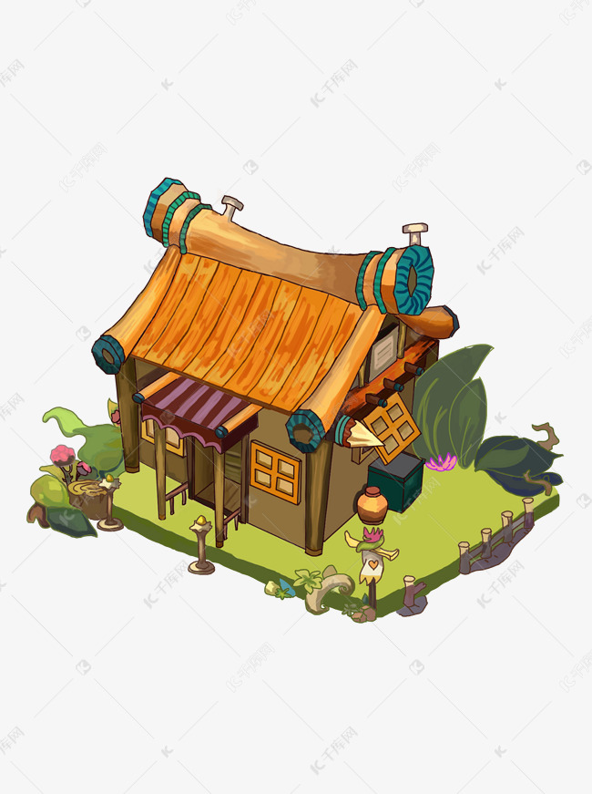 古风游戏房屋木屋建筑元素