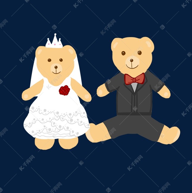 婚礼小熊玩具