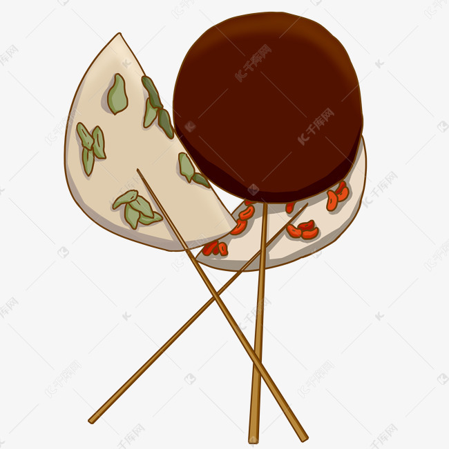 手绘钵仔糕美食插画