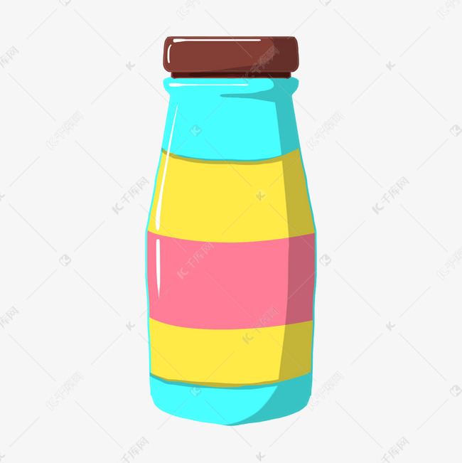 条纹水杯卡通插画