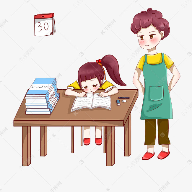 中小学开学前补作业卡通手绘素材图片免费下载-千库网
