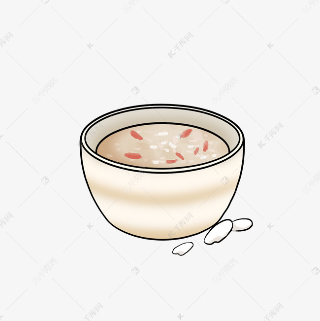 手绘米酒插画矢量图