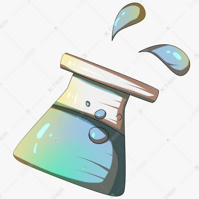 手绘医疗液体烧杯