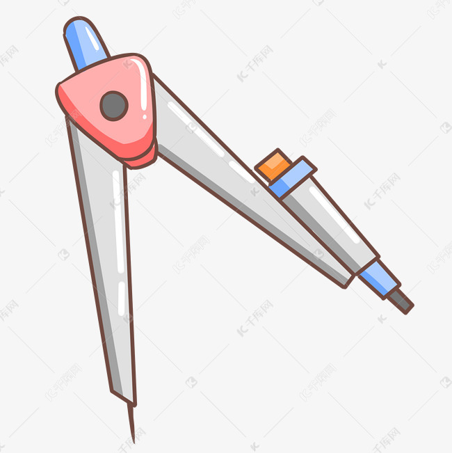 手绘卡通圆规插画素材图片免费下载千库网