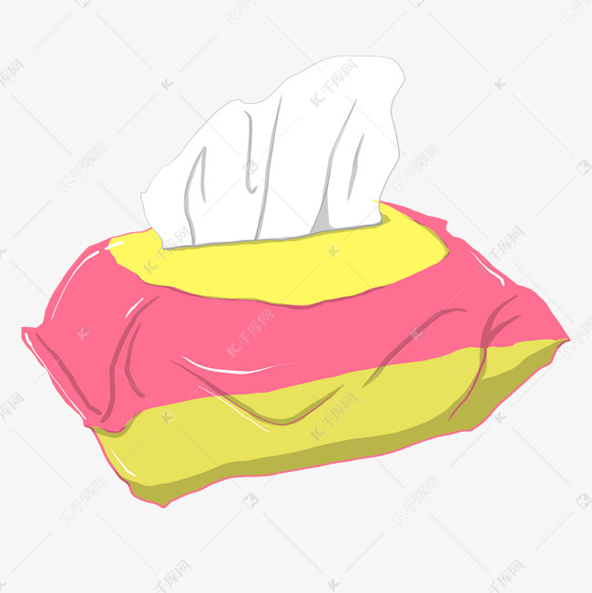 彩色包装盒湿巾插画