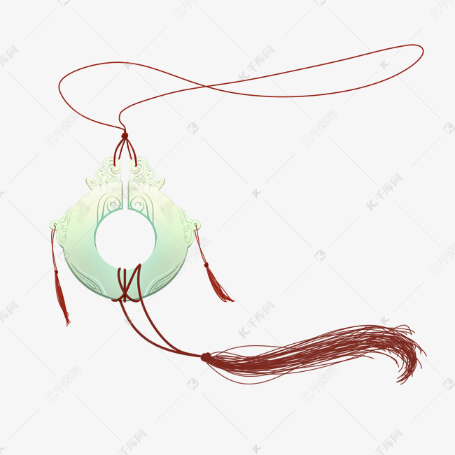 中国古风淡雅玉佩