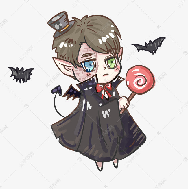 万圣节可爱卡通蝙蝠糖果吸血鬼