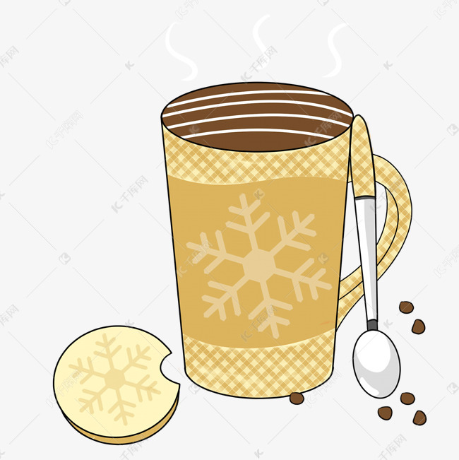 q版咖啡杯卡通手绘