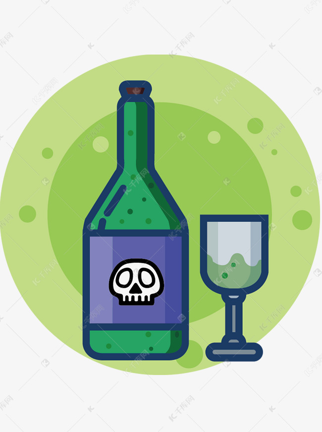 万圣节死亡毒酒素材图片免费下载-千库网