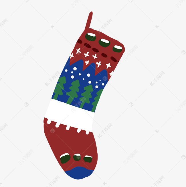 圣诞节袜子卡通手绘