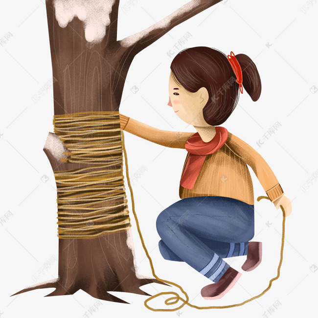 立冬给大树穿衣服