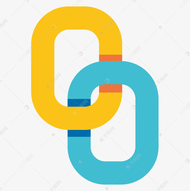 两个手绘的扁平化环