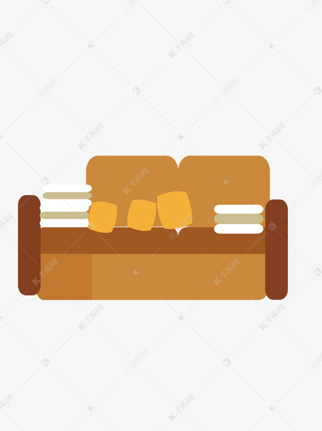 卡通矢量沙发ai素材