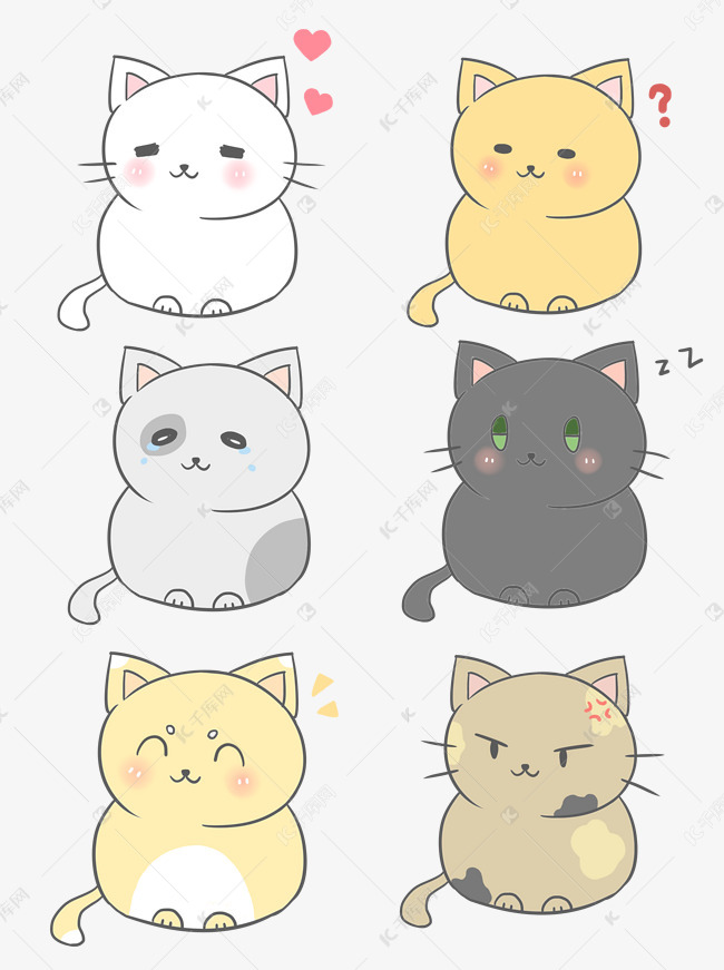可爱卡通日系清新猫咪表情包通用套图素材图片免费下载 高清装饰图案psd 千库网 图片编号 可爱卡通日系清新猫咪表情包通用套图素材图片免费下载 高清装饰图案psd 千库网 图片编号