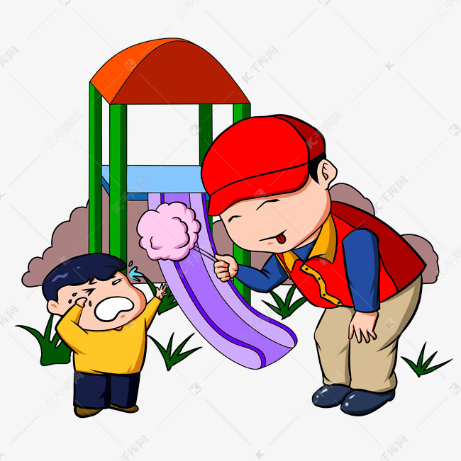 自愿者帮忙安抚小孩