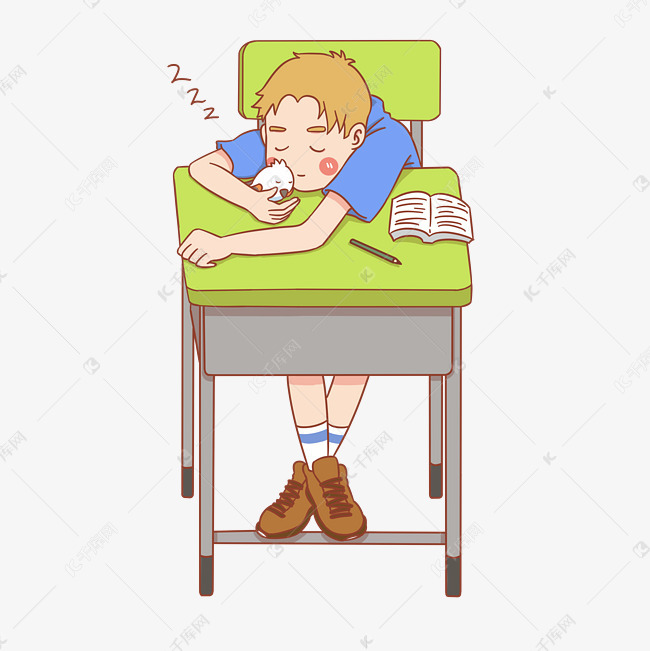 学生课桌睡觉