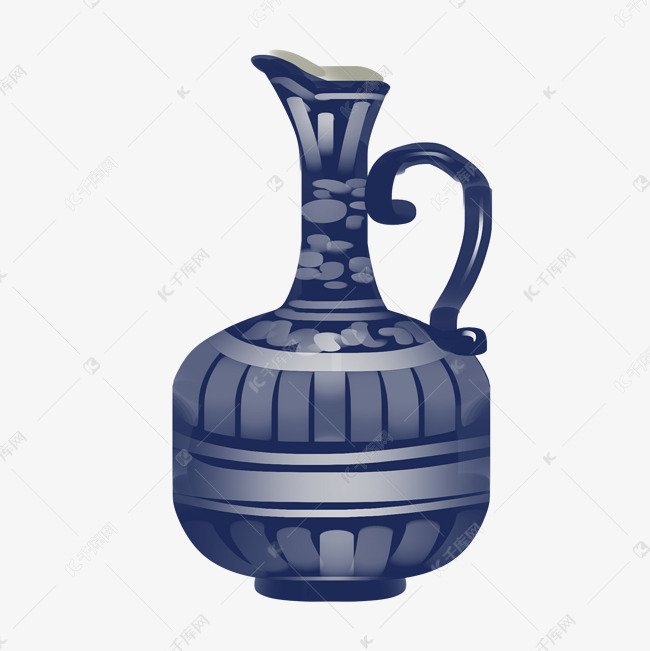 中国风青花瓷花瓶素材图片免费下载 高清卡通手绘psd 千库网 图片编号