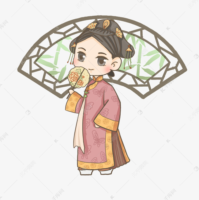 清代皇宫q版漫画png