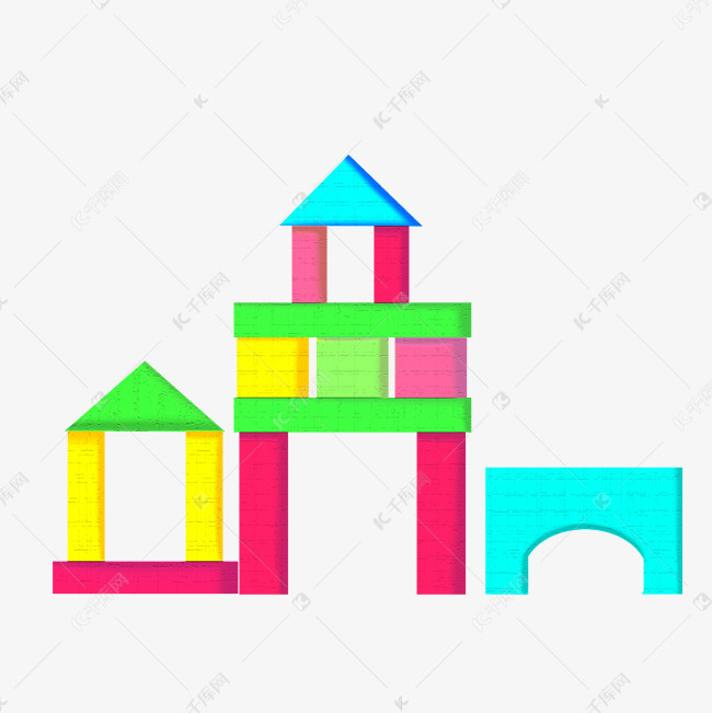 卡通儿童玩具彩色积木