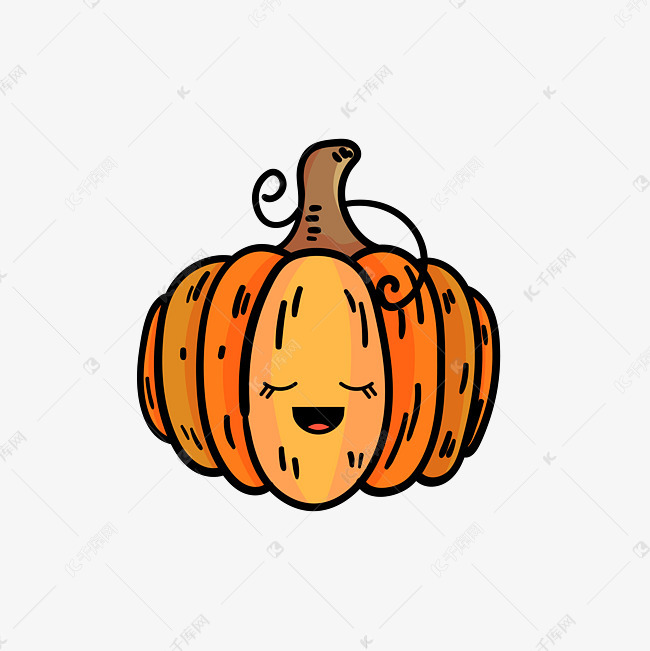 可爱手绘拟人南瓜头