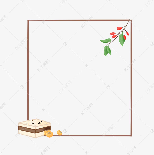 简约方形食品边框素材图片免费下载-千库网