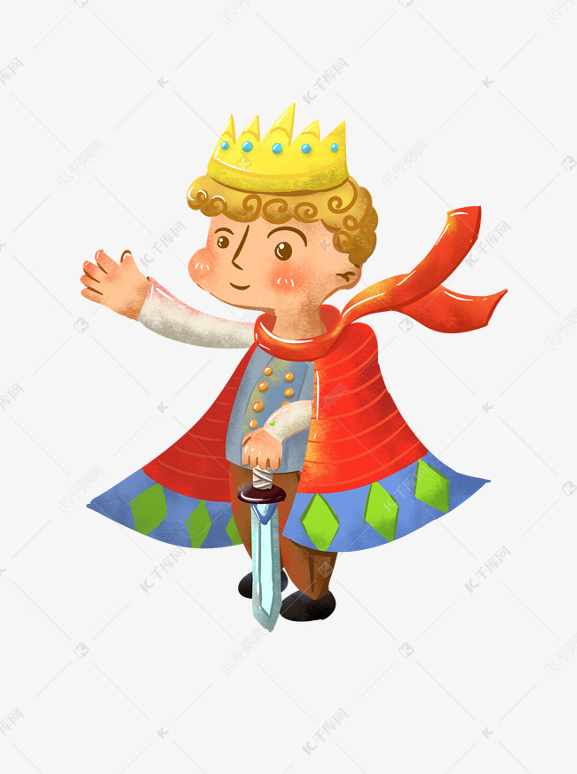 卡通小王子手绘可爱可商用元素绘