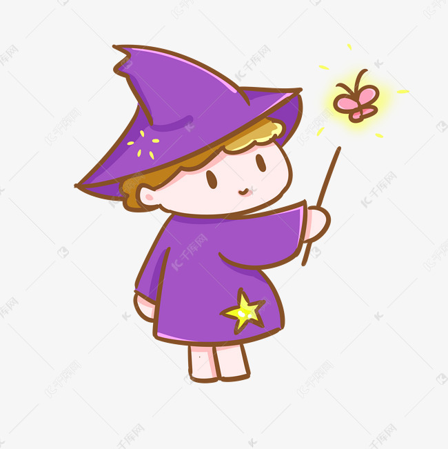 魔法少年变魔术蝴蝶飞舞
