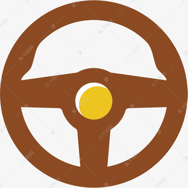 卡通方向盘设计图标