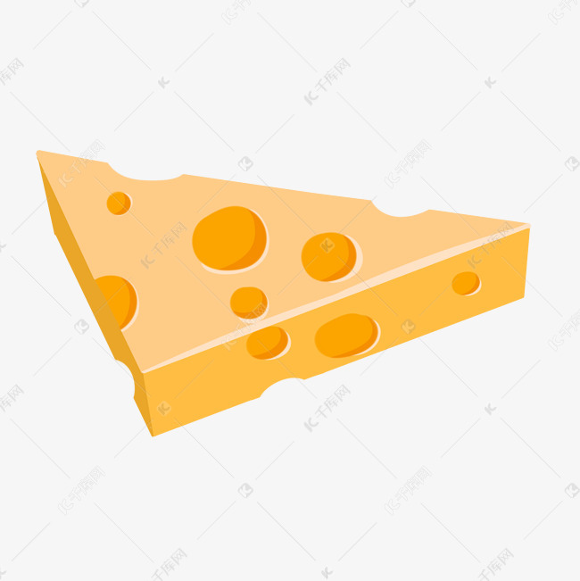 食物食材芝士手绘插画