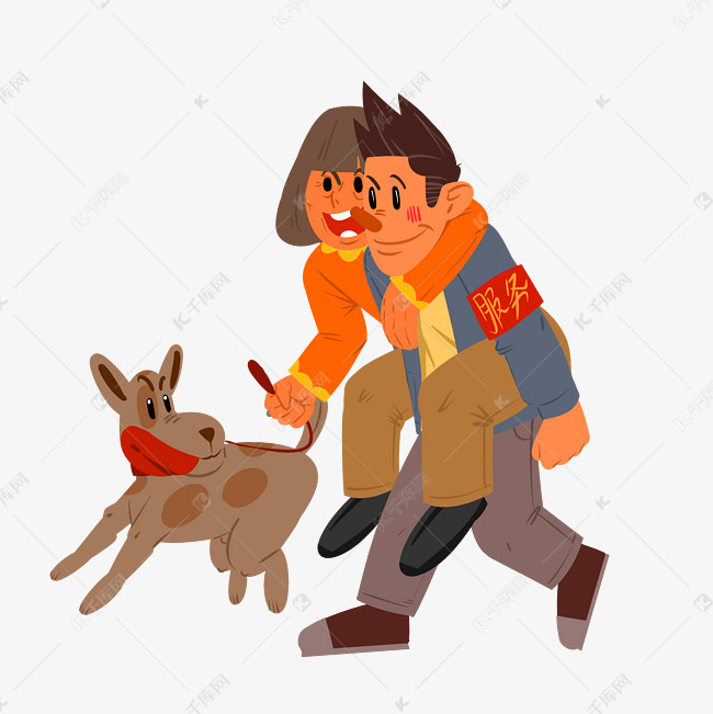 社区服务背小女孩