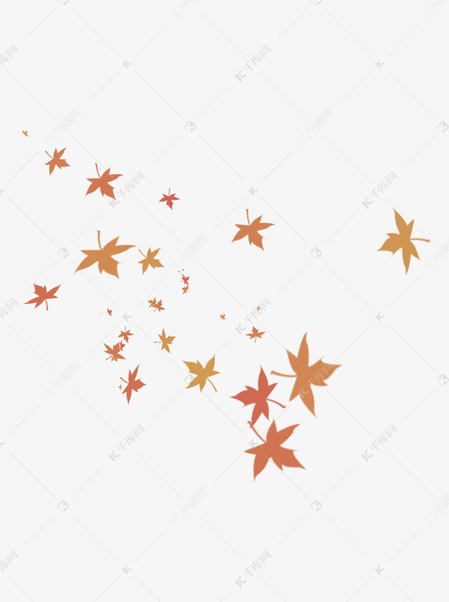 手绘卡通枫叶立秋节气素材图片免费下载-千库网
