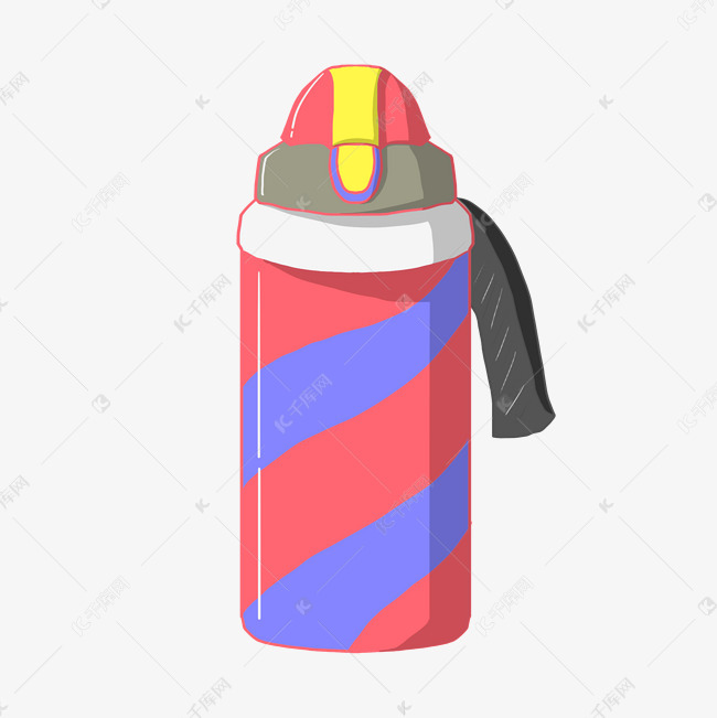 卡通手绘运动水杯插画