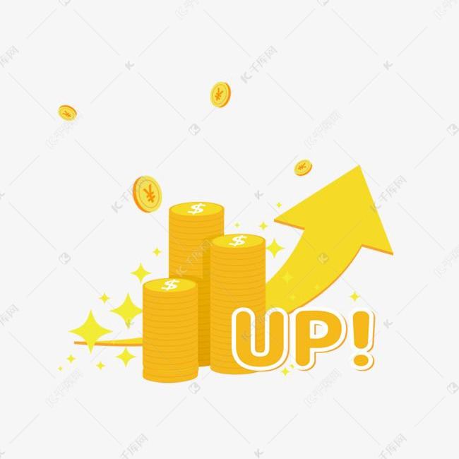 投资理财股票升跌主题插画