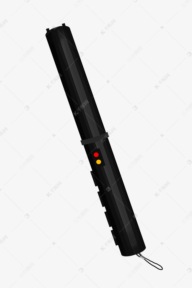 手绘警察电枪插画