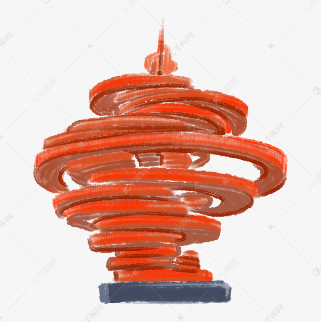 手绘五月的风插画