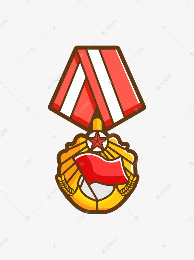 矢量ai卡通荣誉元素勋章奖章素材