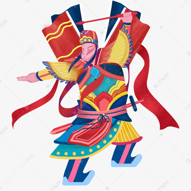 春节年俗门神福将喜庆古典png