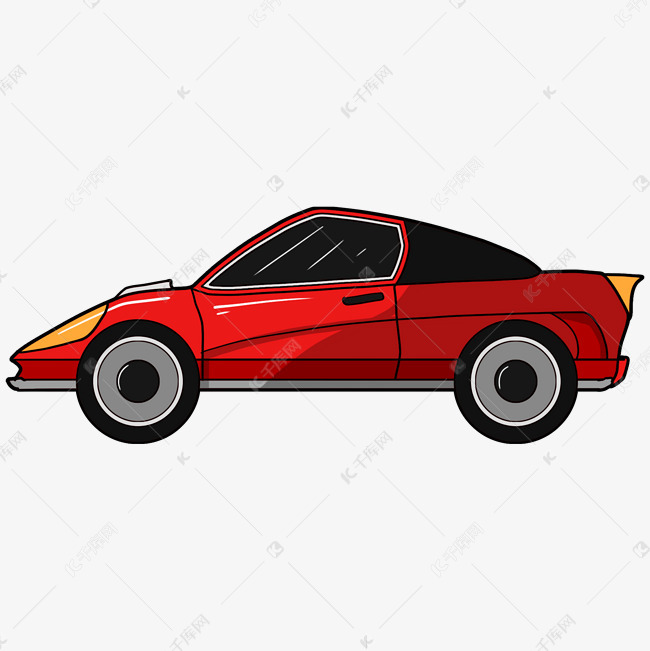 红色拉风跑车