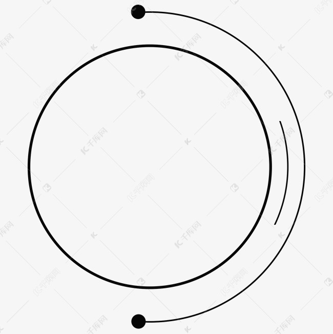 圆形简约线条装饰