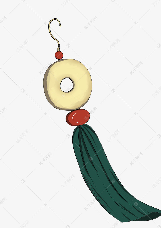 古风耳环手绘插画