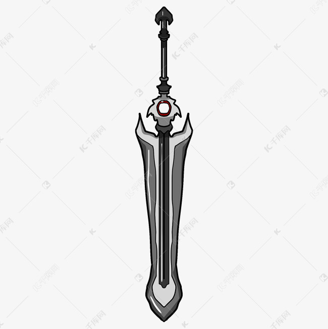 手绘兵器刀剑插画