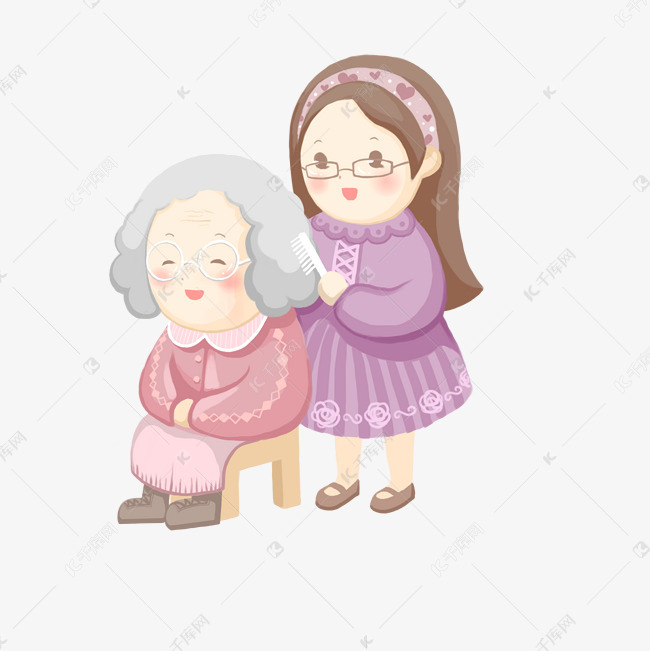 姐姐奶奶梳头