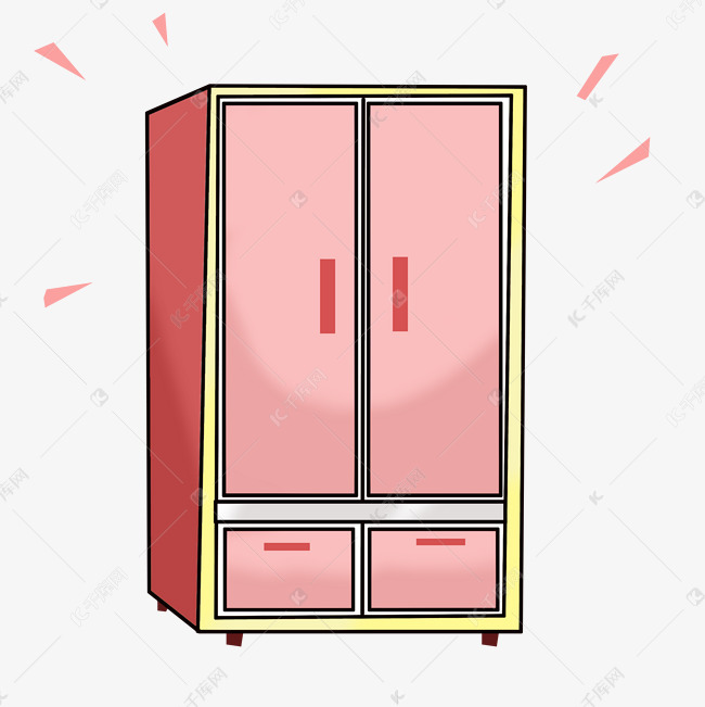 手绘家具衣柜插画