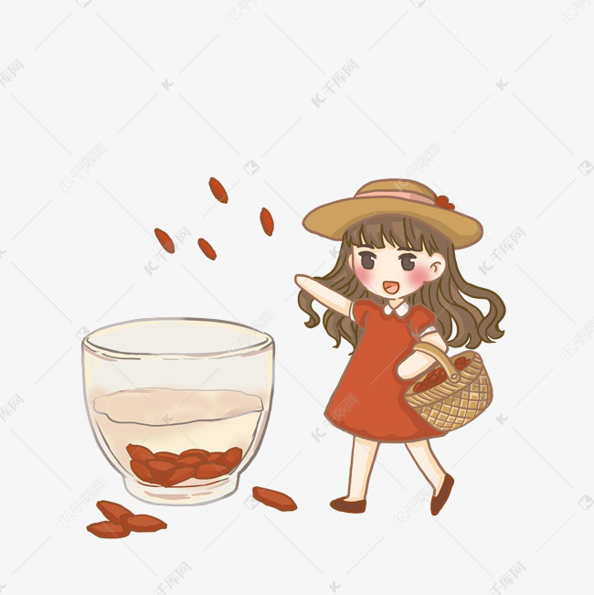 枸杞拟人女孩png